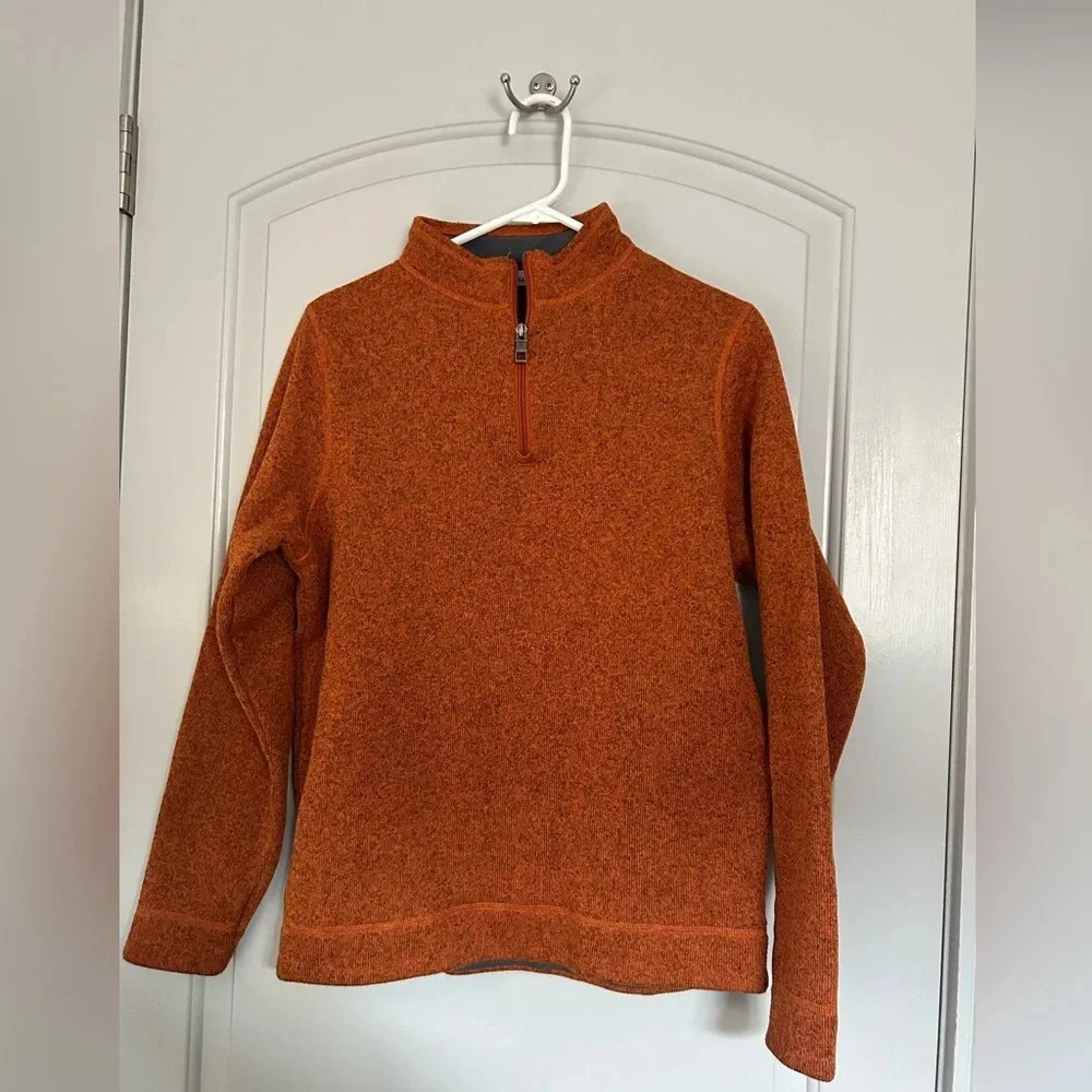 Peter Millar Crown Sport Thermal Flow Orange Mirco Fleece size small fall preppy